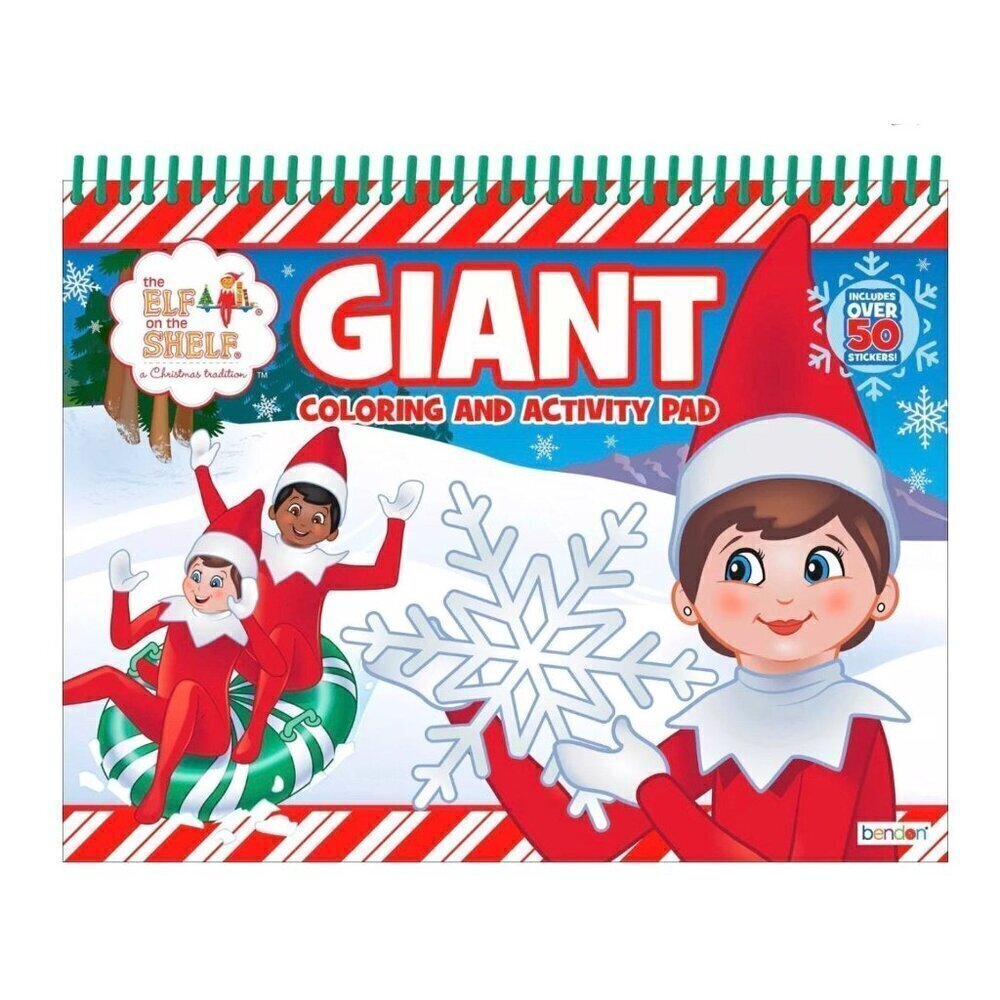Bendon Elf On The Shelf Giant Activity And Coloring Pad Stickers Ages 3+